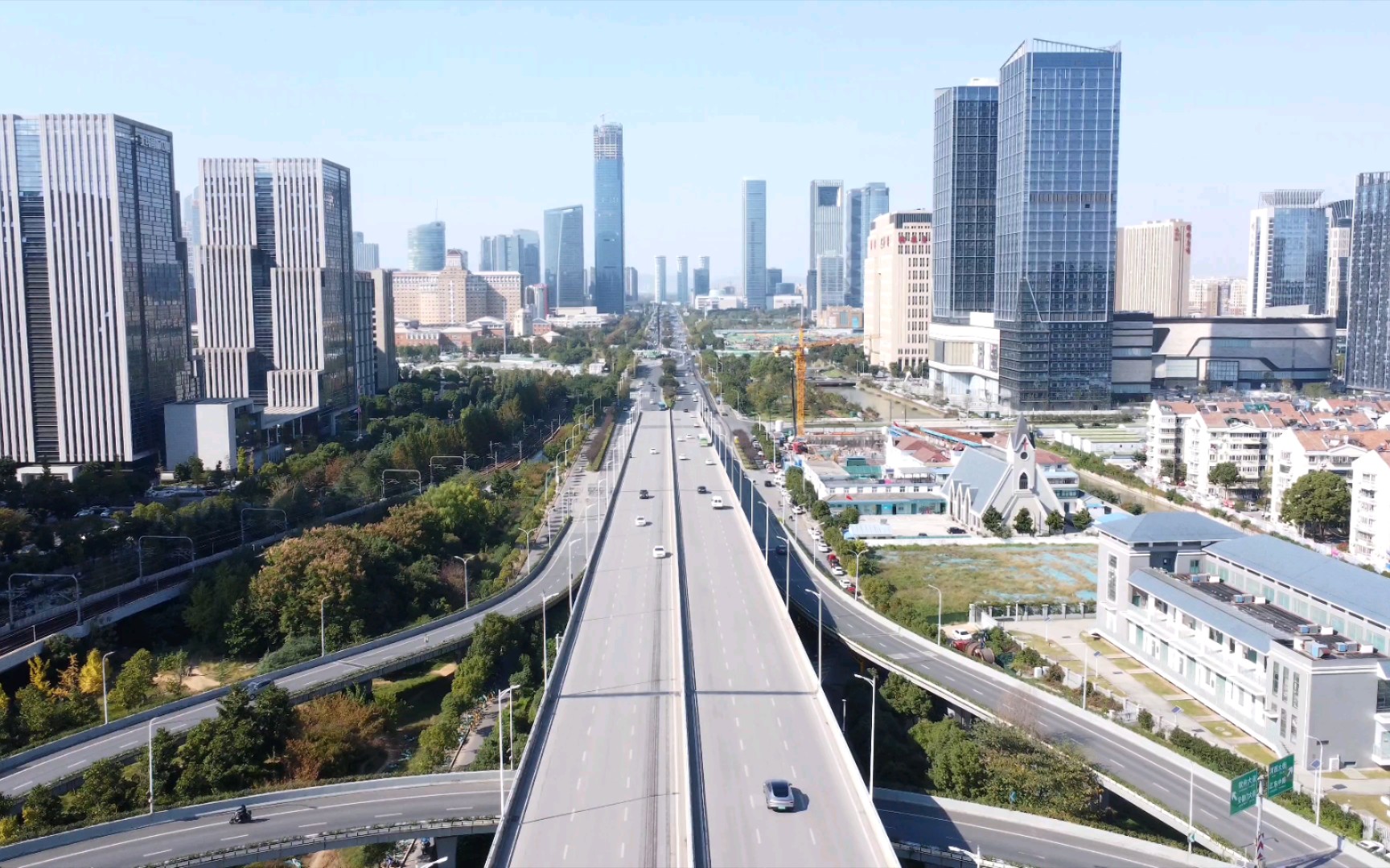 起飞0024k南京河西大街航拍小部分