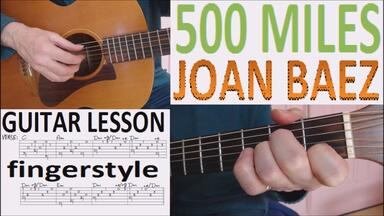 <em class="keyword">500 MILES</em>（<em class="keyword">离家500里</em>）（醉乡民谣）——JOAN BAEZ版本吉他教学