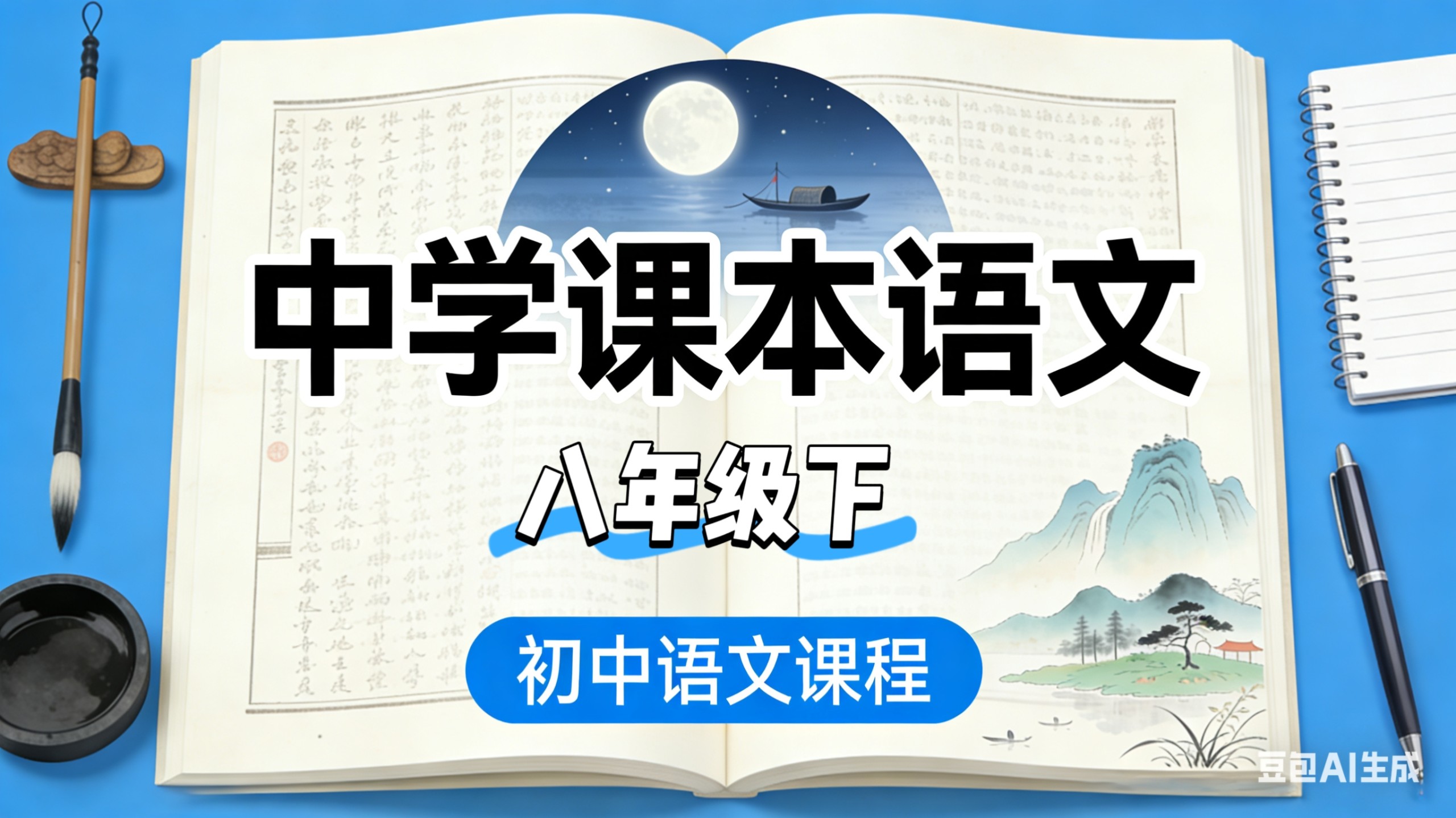 中学课本语文【全集】八年级下：告别枯燥，让你在故事与诗词中，轻松掌握知识，爱上语文