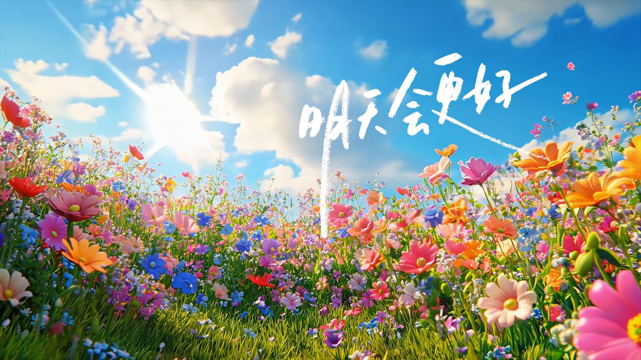 群星《明天会更好》完整伴奏背景视频