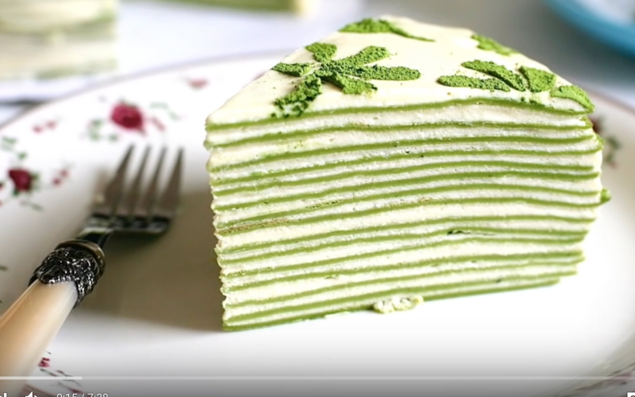 【Kuma☆搬运】卡仕达奶油夹心抹茶可丽饼蛋