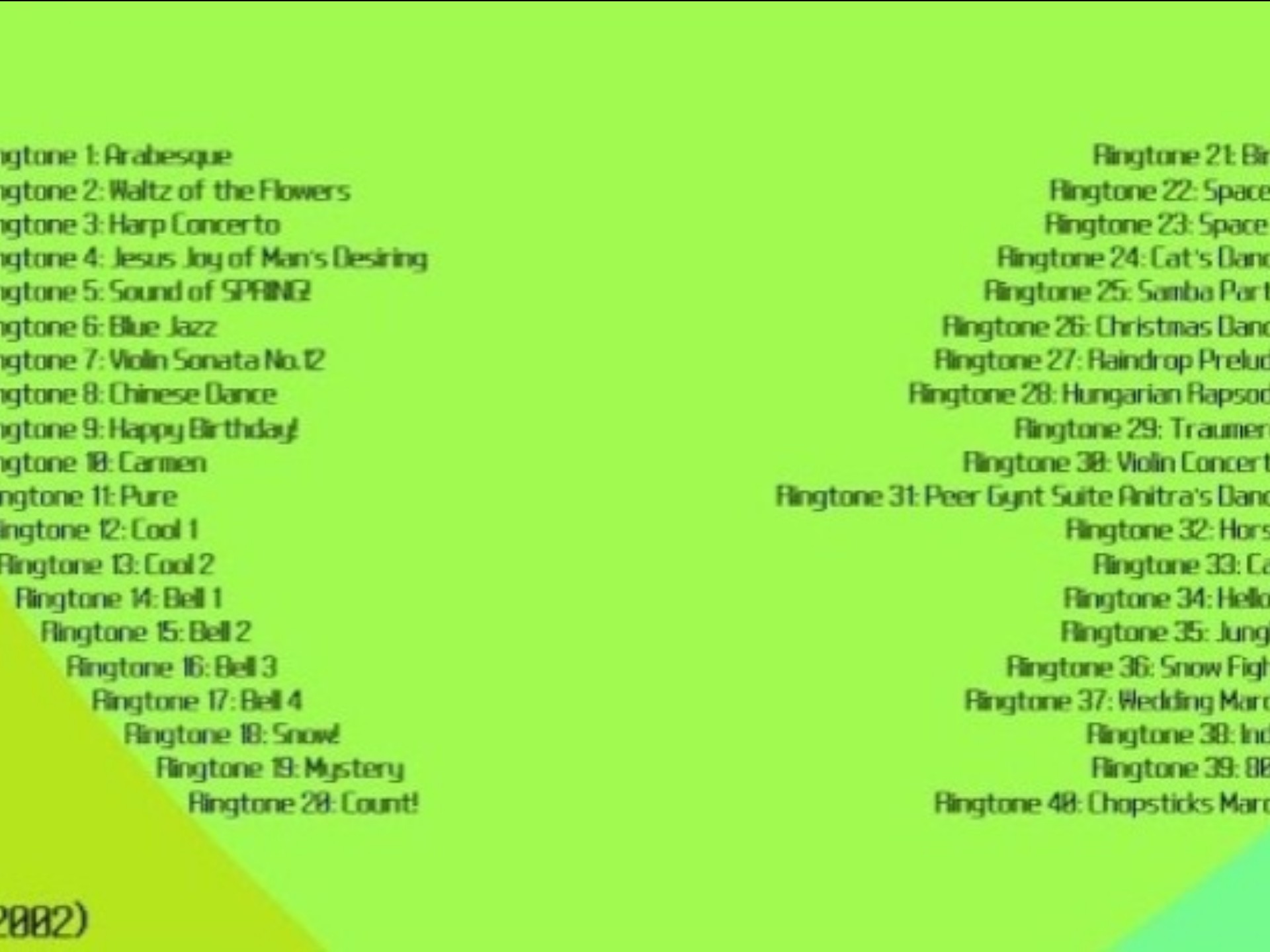 Samsung SGH-S200 Ringtones on MCP-MA7（Complete）