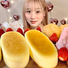 ☆ MIYU ☆ 舒芙蕾芝士蛋糕、鲜草莓、草莓闪电泡芙、奶油大泡芙、橙子冰茶 食音咀嚼音