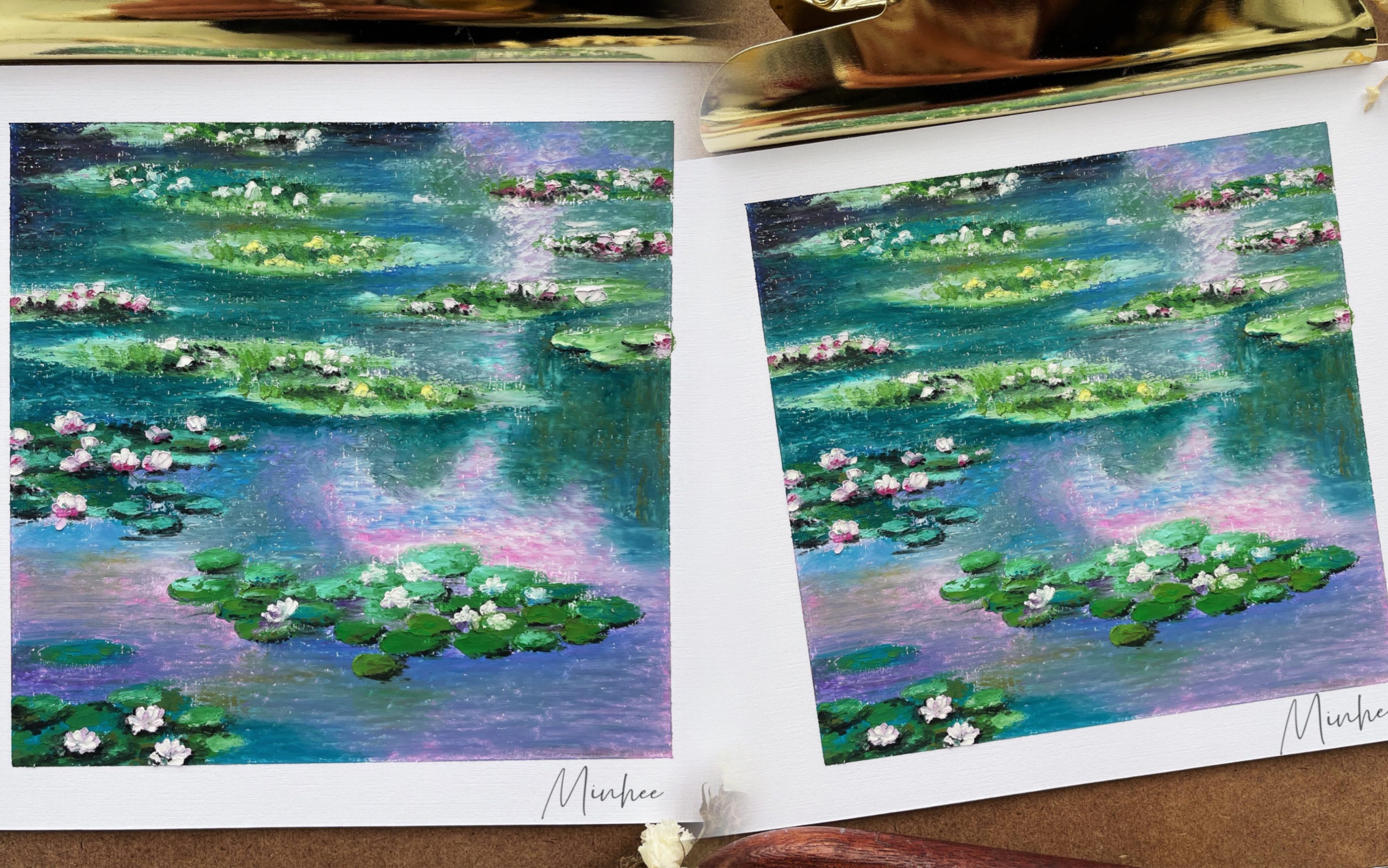 油画棒｜莫奈睡莲·绘画教程视频