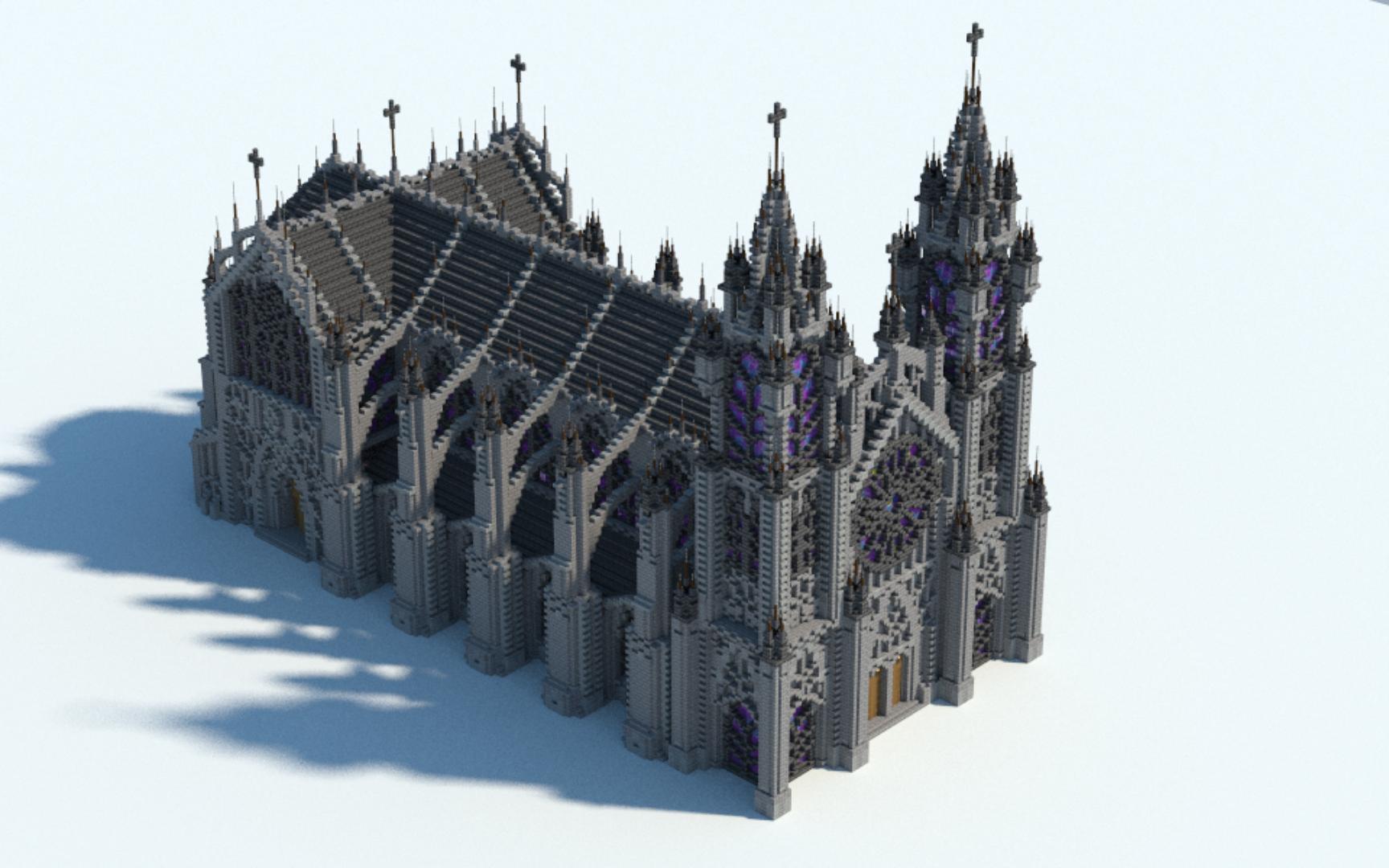 【Minecraft】建筑练习-小比例哥特式教堂