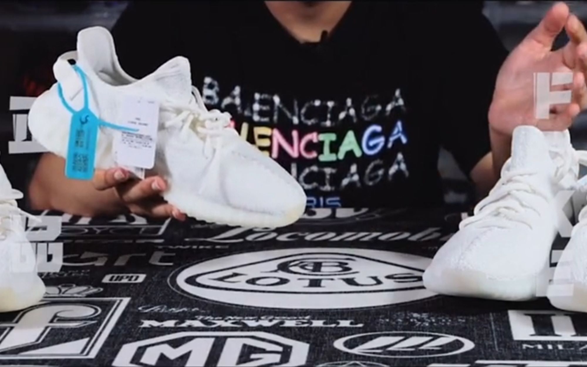 yeezy350v2白冰淇淋真假对比细节评测某田最高版本vs得物正品到底有