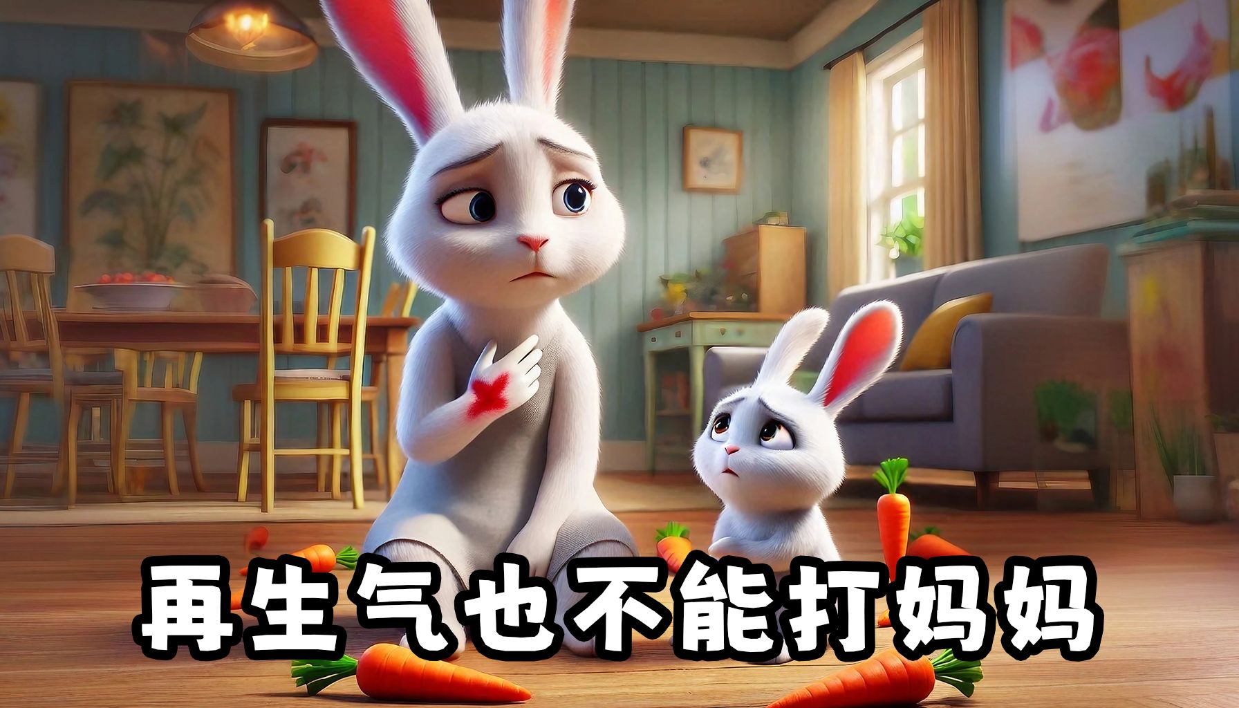 儿童睡前故事：《再生气也不能打妈妈》，3-6岁儿童睡前故事，有声绘本