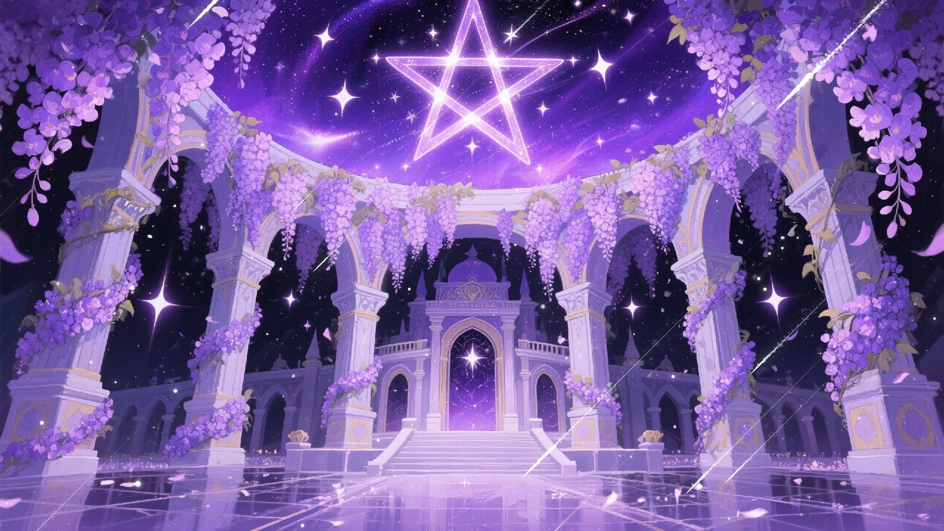 【紫藤星殿】直播背景动态背景vup魔法梦幻绮丽