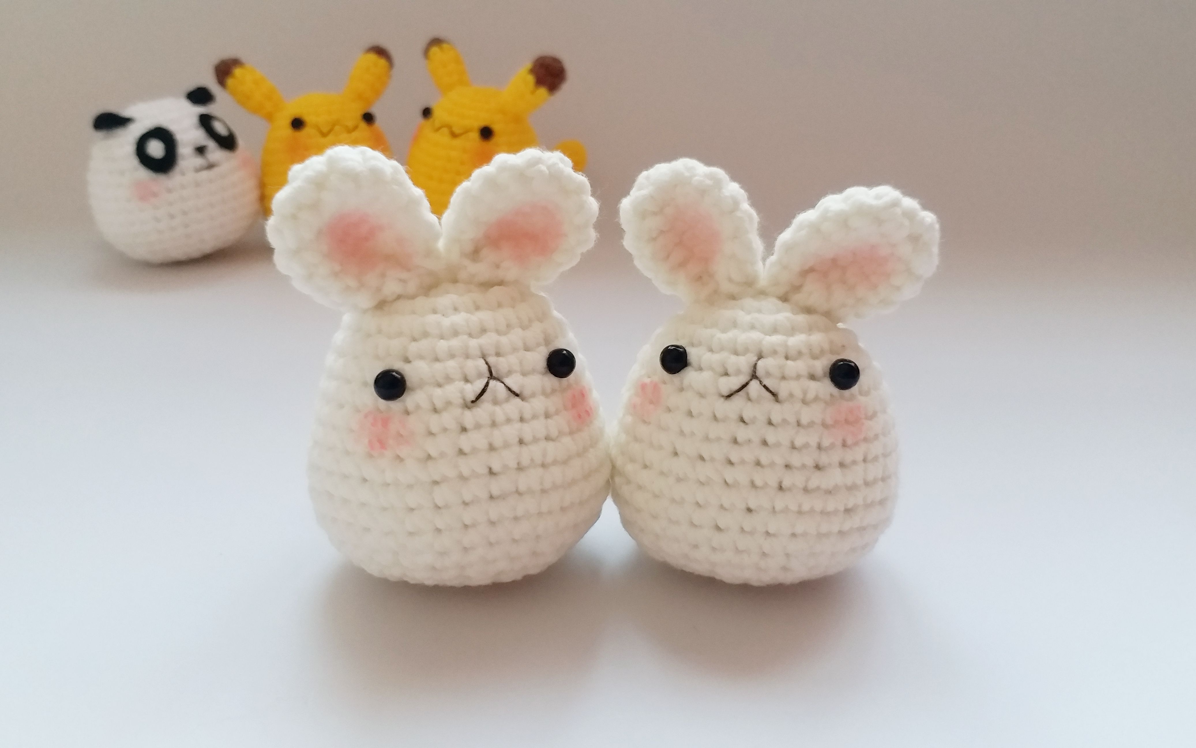 幸福的兔子家族 甜美可爱钩针兔子编织图解-编织教程-编织人生