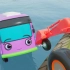 挖掘机救援汽车上岸，儿童动画 益智 早教 育儿 玩具 启蒙 卡通 汽车玩具 动画片