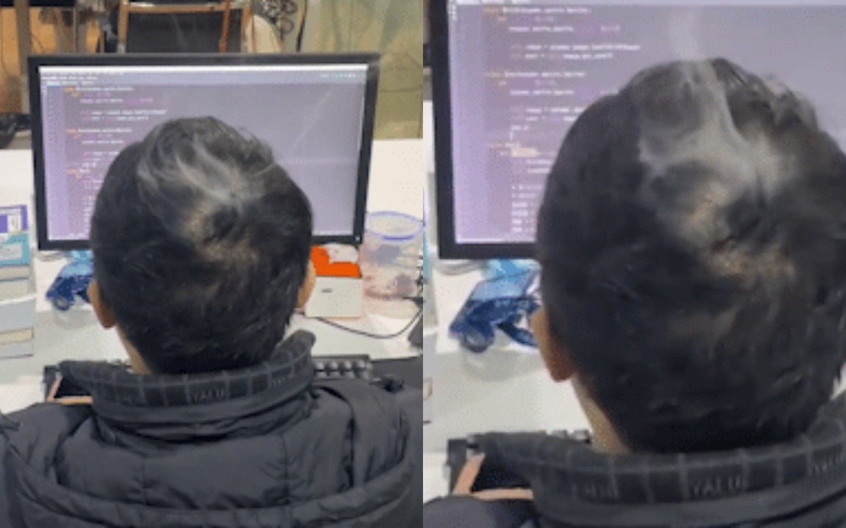 cpu快爆了！湖南一程序员公司敲代码，同事突然发现他的头顶一直在冒烟