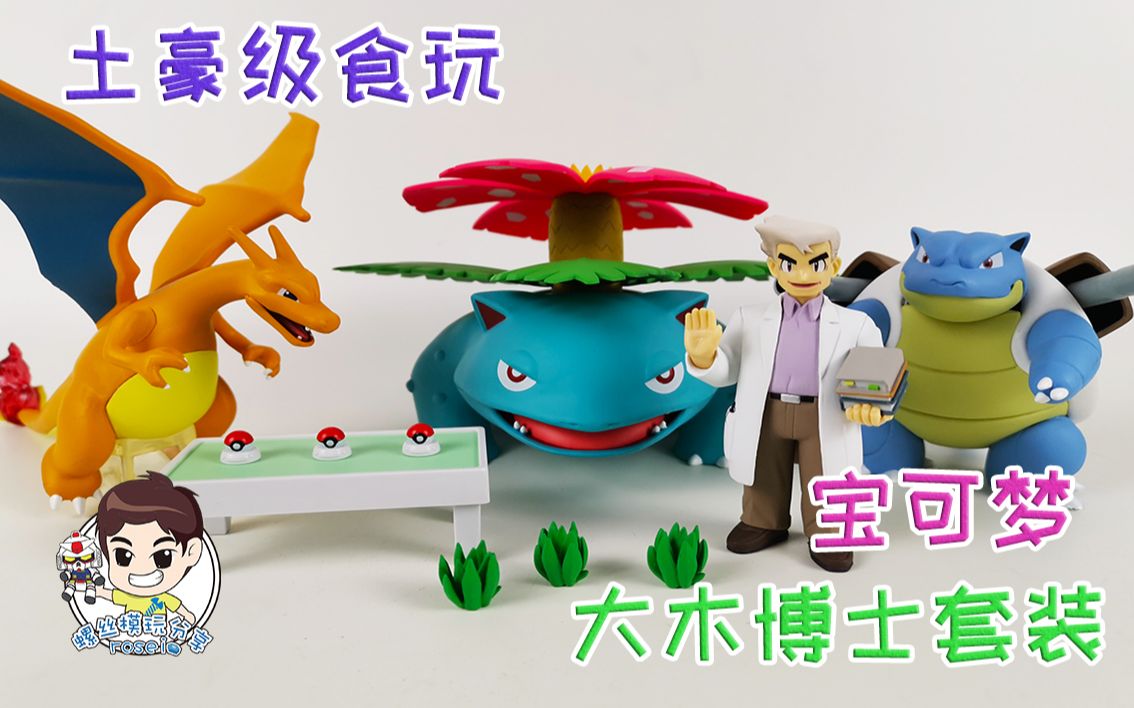 bandai万代 食玩 关东地区 大木博士 套装 宝可梦 pokemon scale