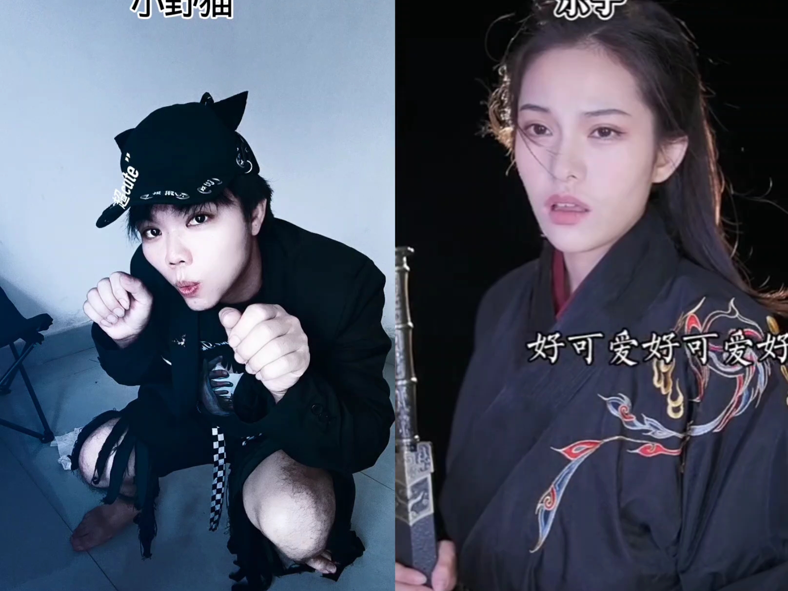 小野猫卖萌让美女姐姐下不了手了~ #抽象 #艾特你想艾特的人 #文艺复兴 #小野猫