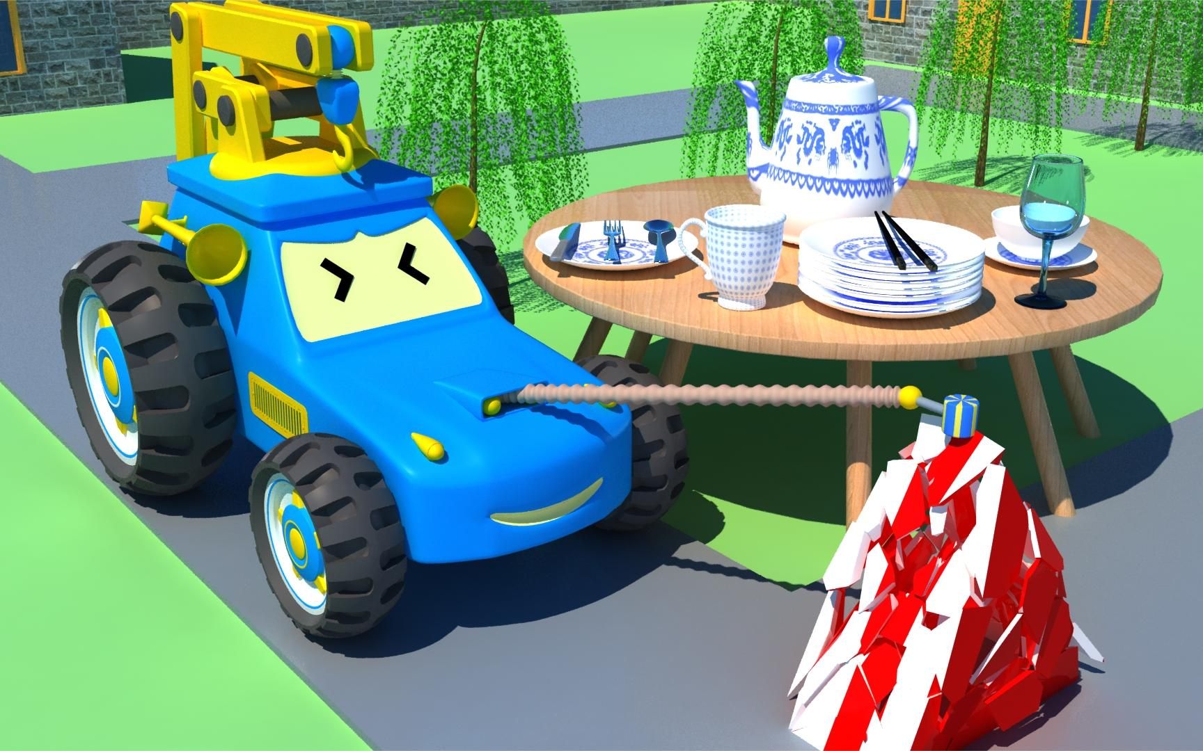 玩具车动画：搅拌车，翻斗车和救护车_哔哩哔哩 (゜-゜)つロ 干杯~-bilibili