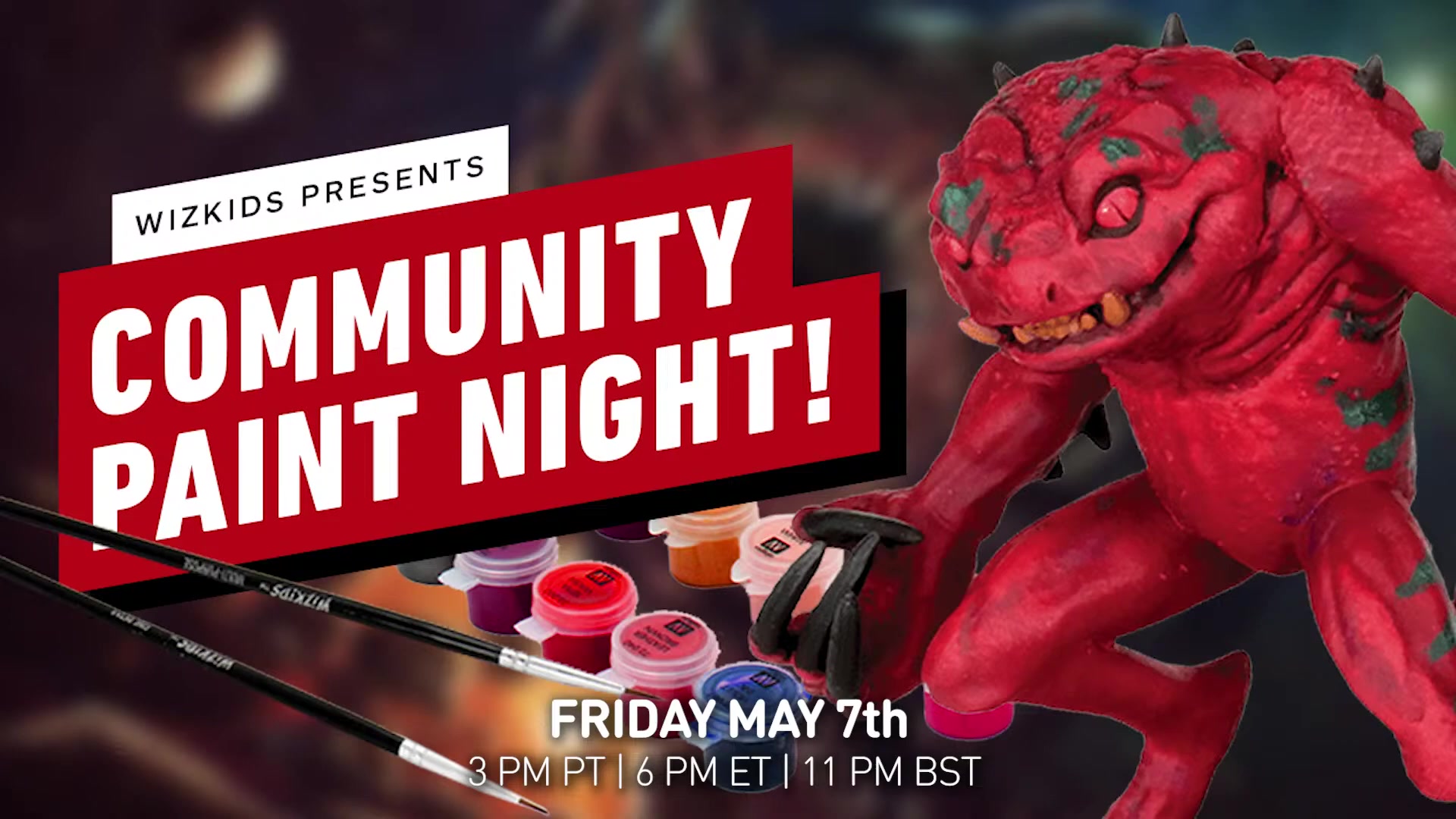 D&D Red Slaad Paint Night Kit Live Stream_哔哩哔哩_bilibili