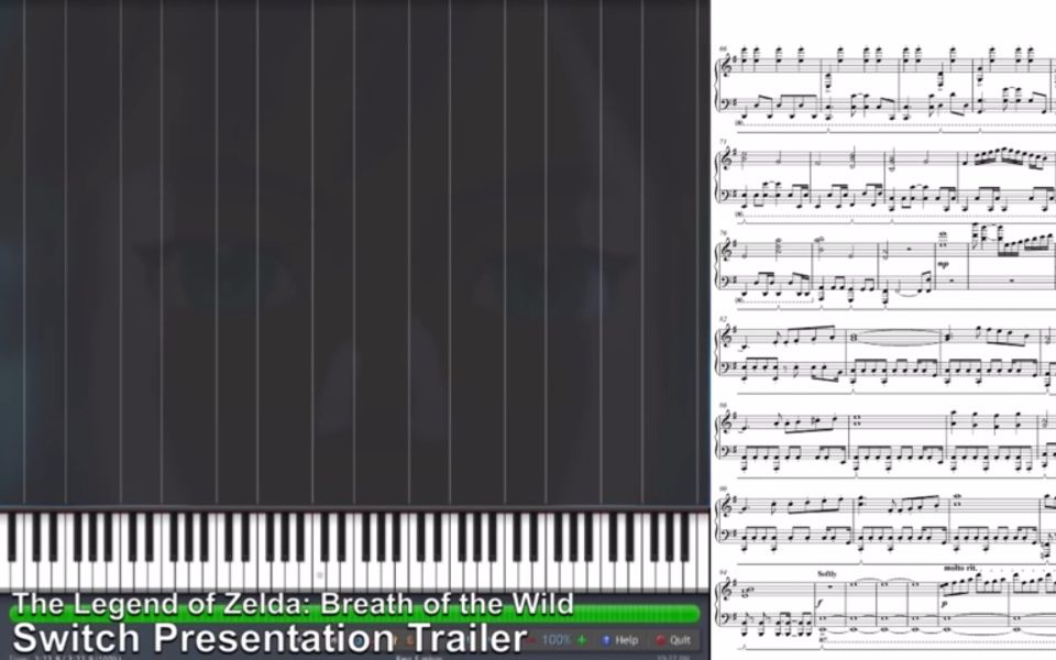 【钢琴】塞尔达传说荒野之息pv3音乐弹奏