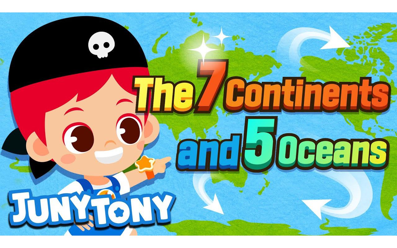 The 7 Continents and 5 Oceans Geography Song for Kids_哔哩哔哩_bilibili