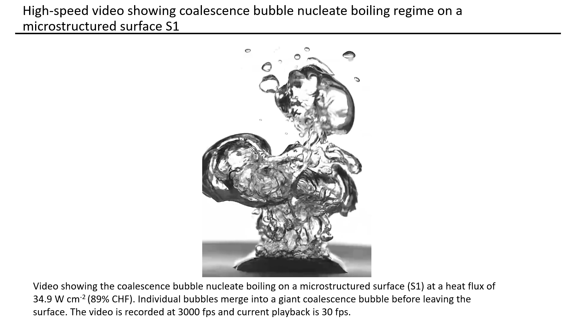 SM3: 高速摄影显示在高热流密度下，微结构表面聚并气泡的核池沸腾