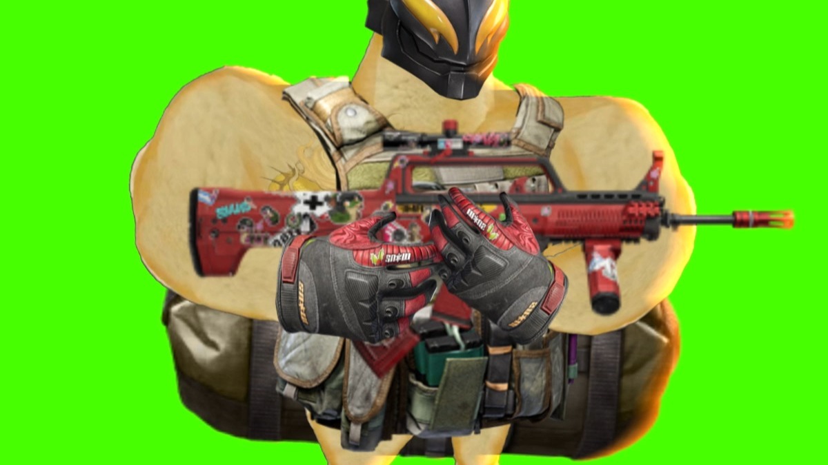 【暗区突围绿幕素材】肌肉狗3举枪射击