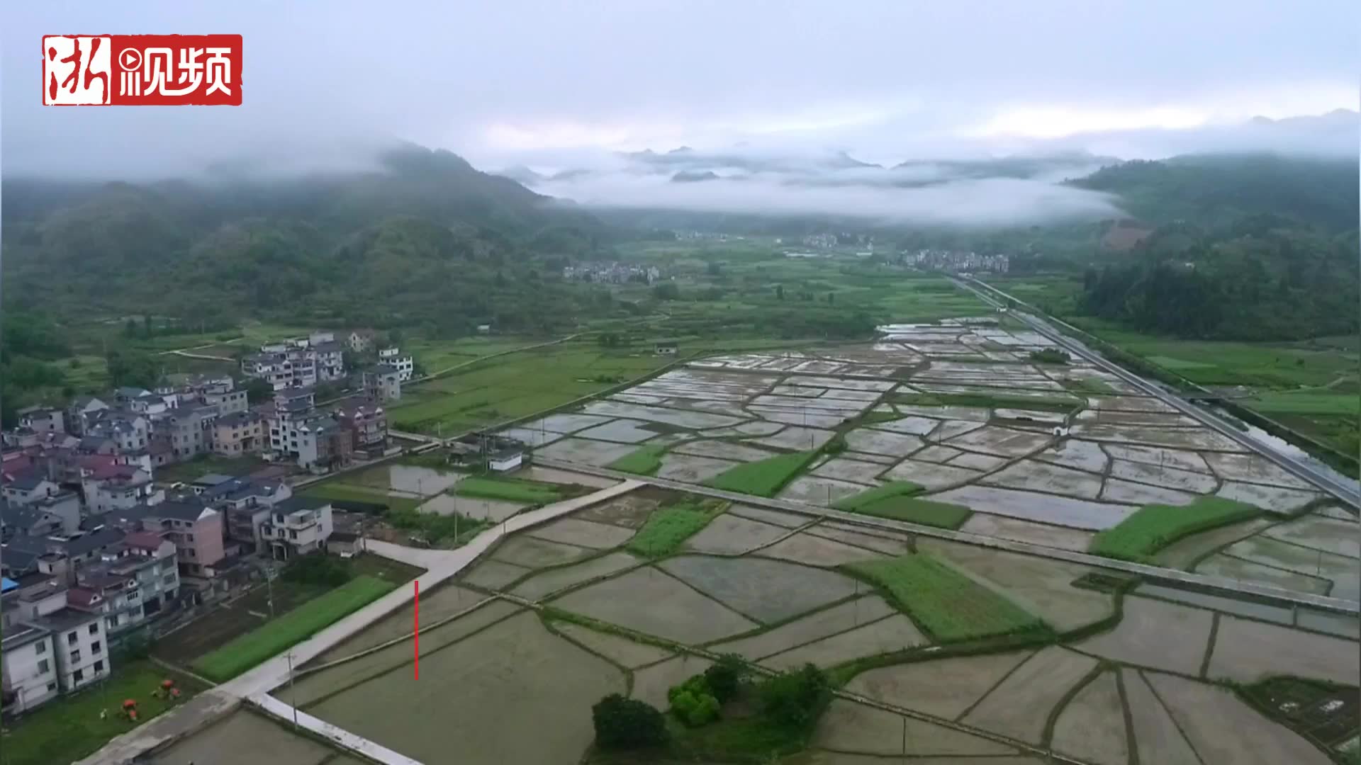 雨后初霁 云雾绕山村哔哩哔哩bilibili