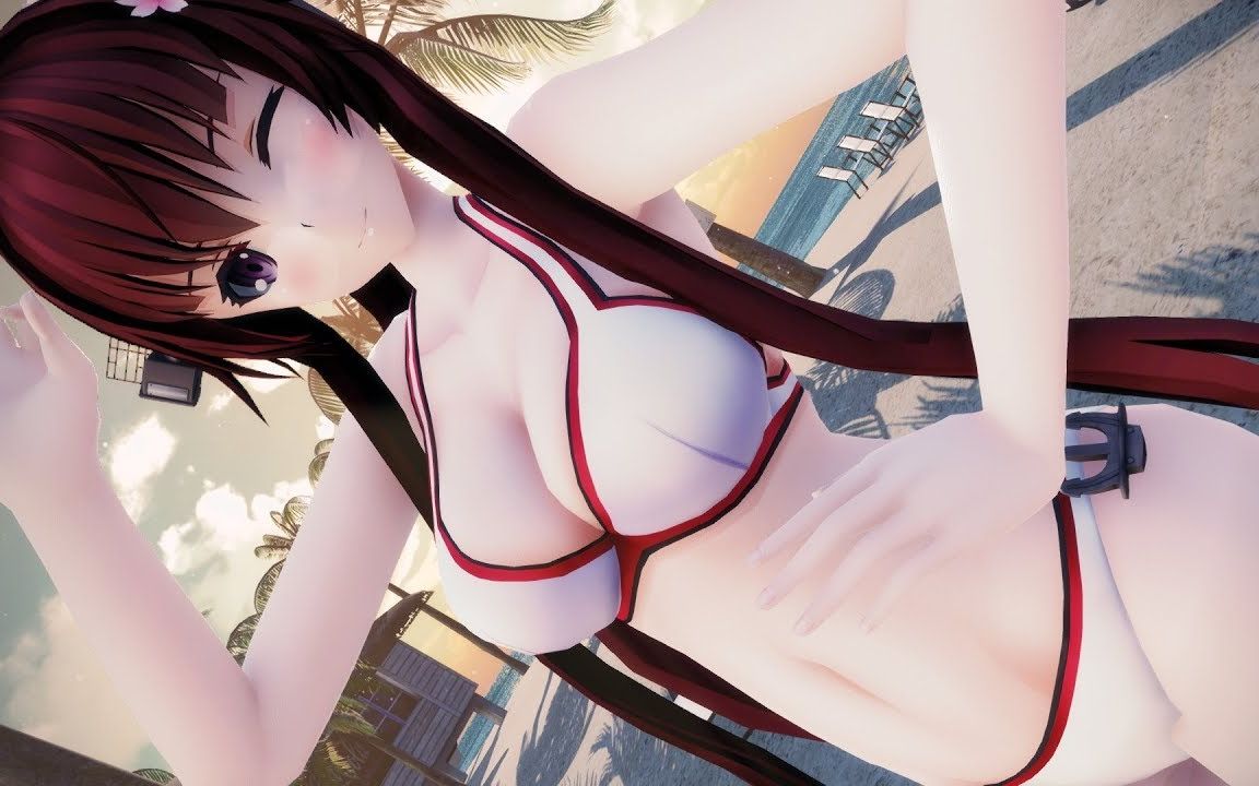 【舰mmd】girls【大和(泳装)】