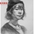【素描头像】戴帽女青年头像示范【广州厘米画室/美术宝直播录像】