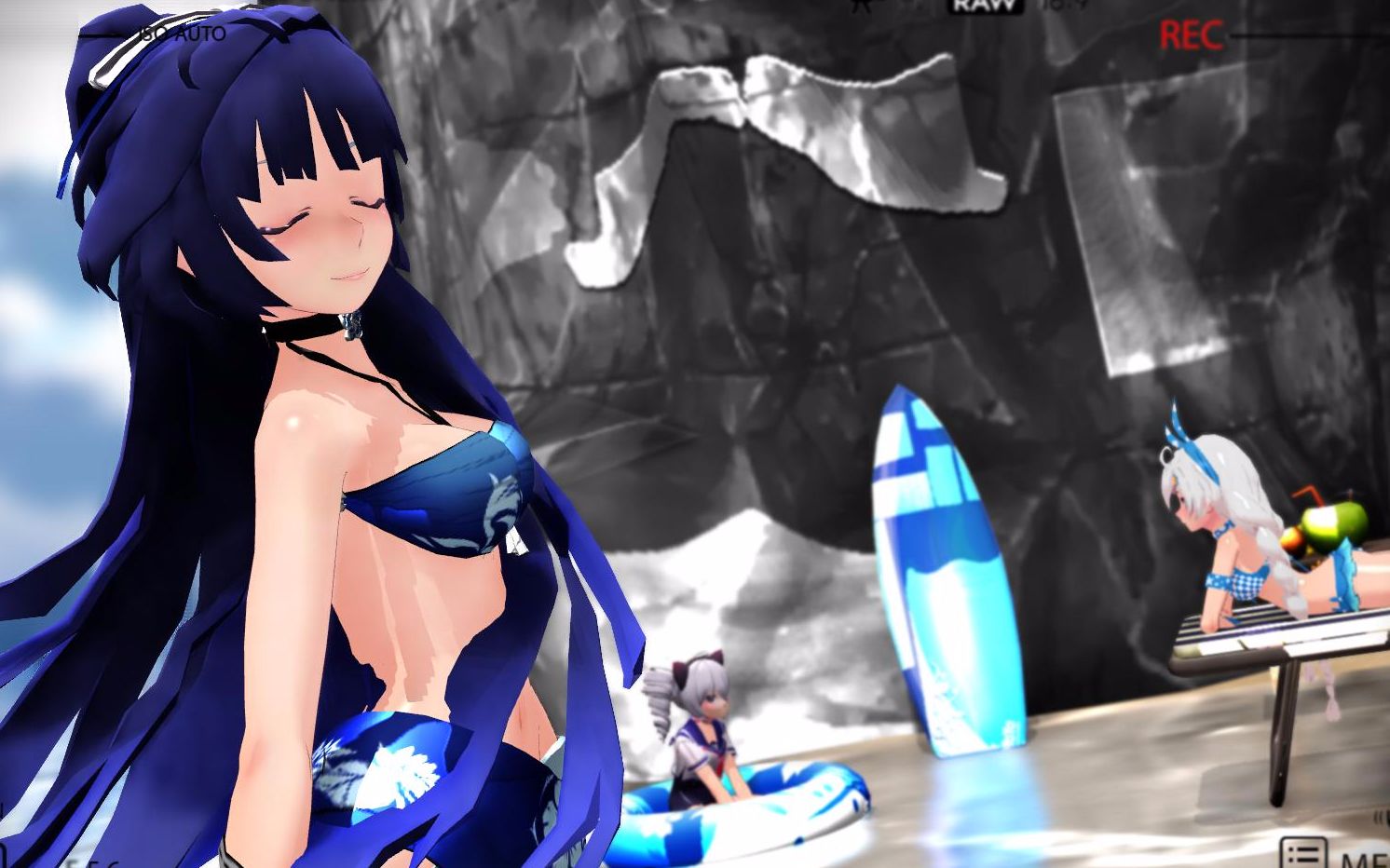 【崩坏3mmd】(油光渲染)这里正值酷暑!泳装!沙滩!海浪