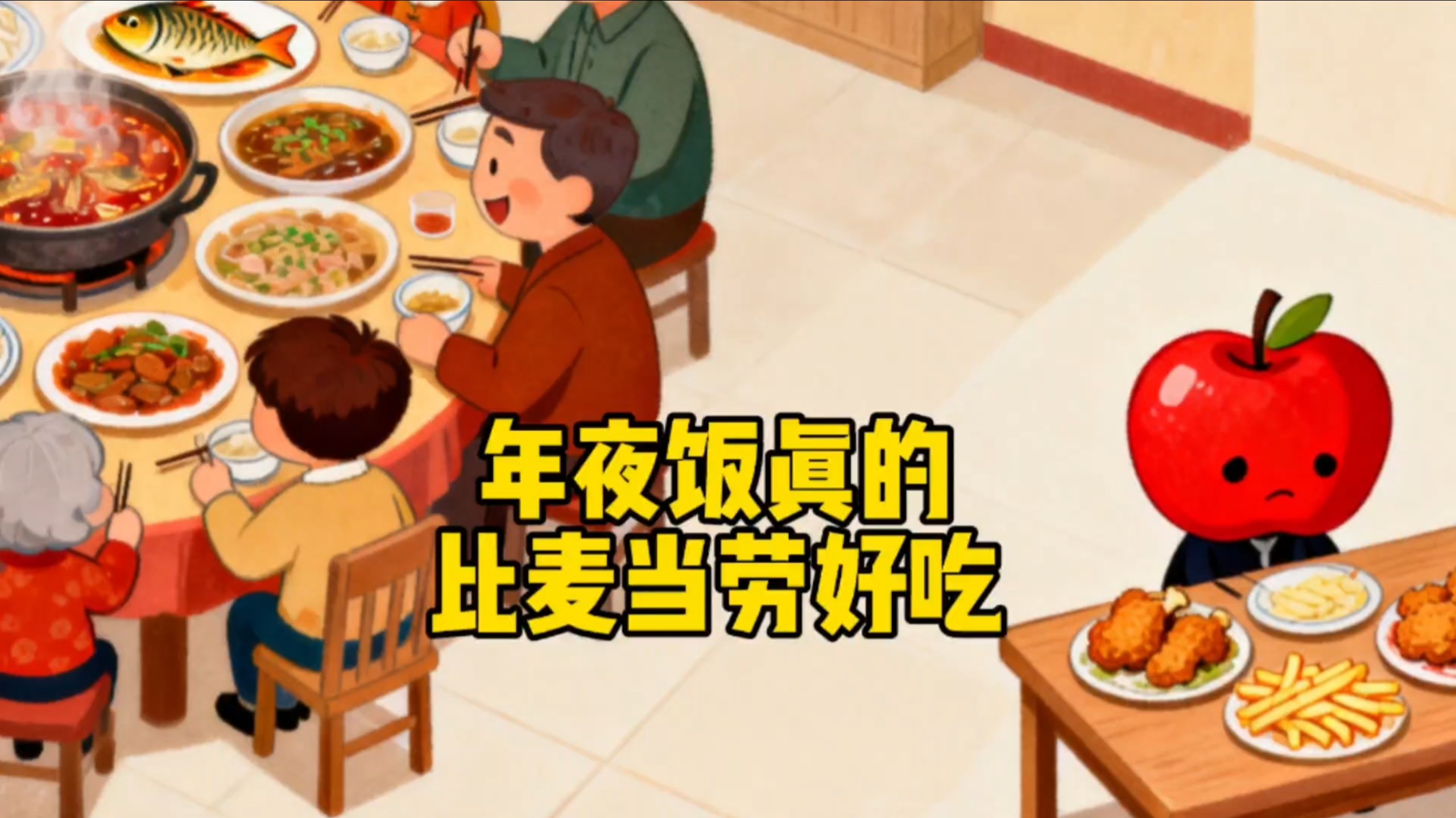 年夜饭真的比麦当劳好吃