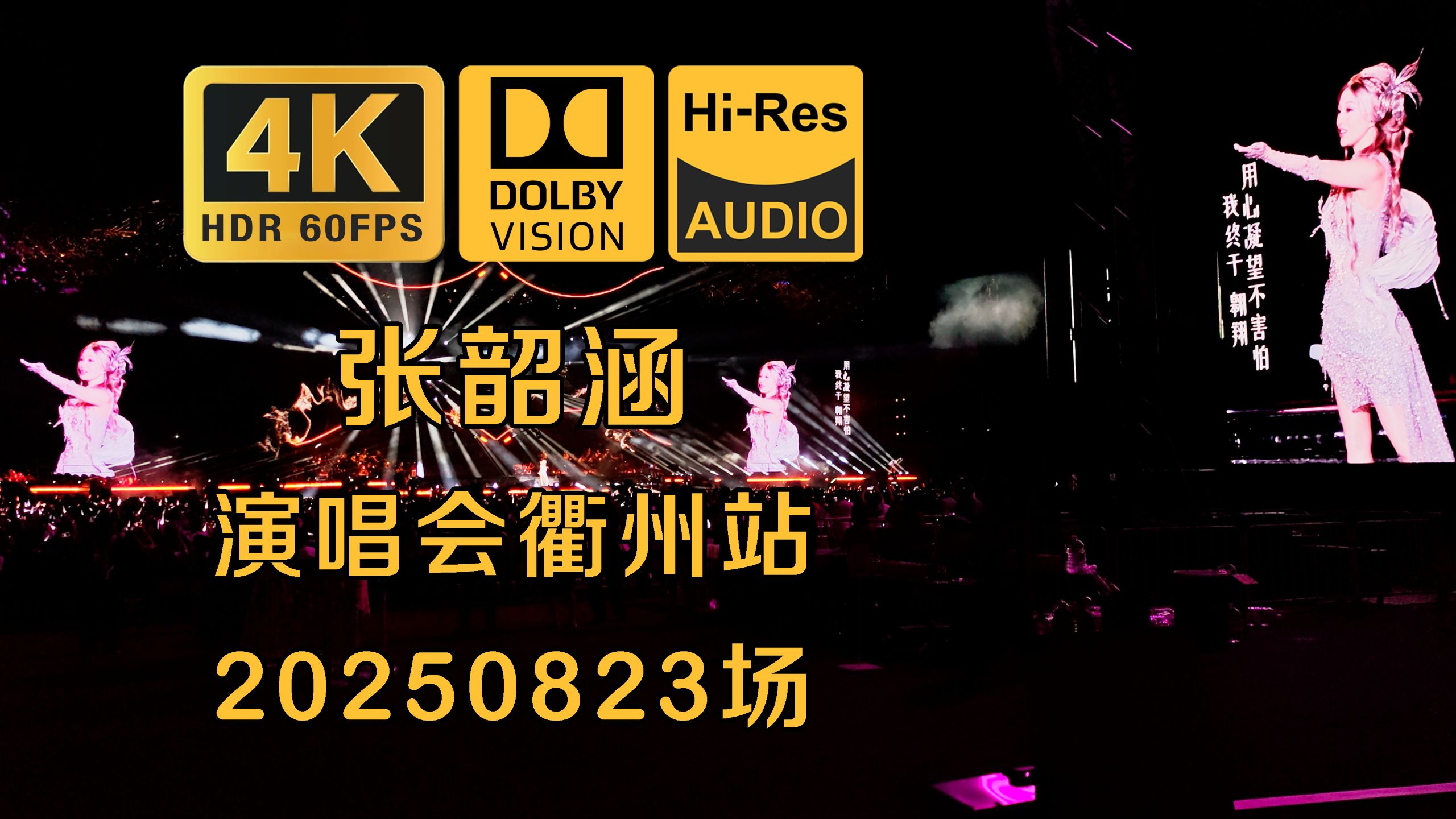 【顶级音质】【杜比视界】张韶涵演唱会衢州站全场 20250823 | 淋雨一直走~是一颗宝石就该闪烁~