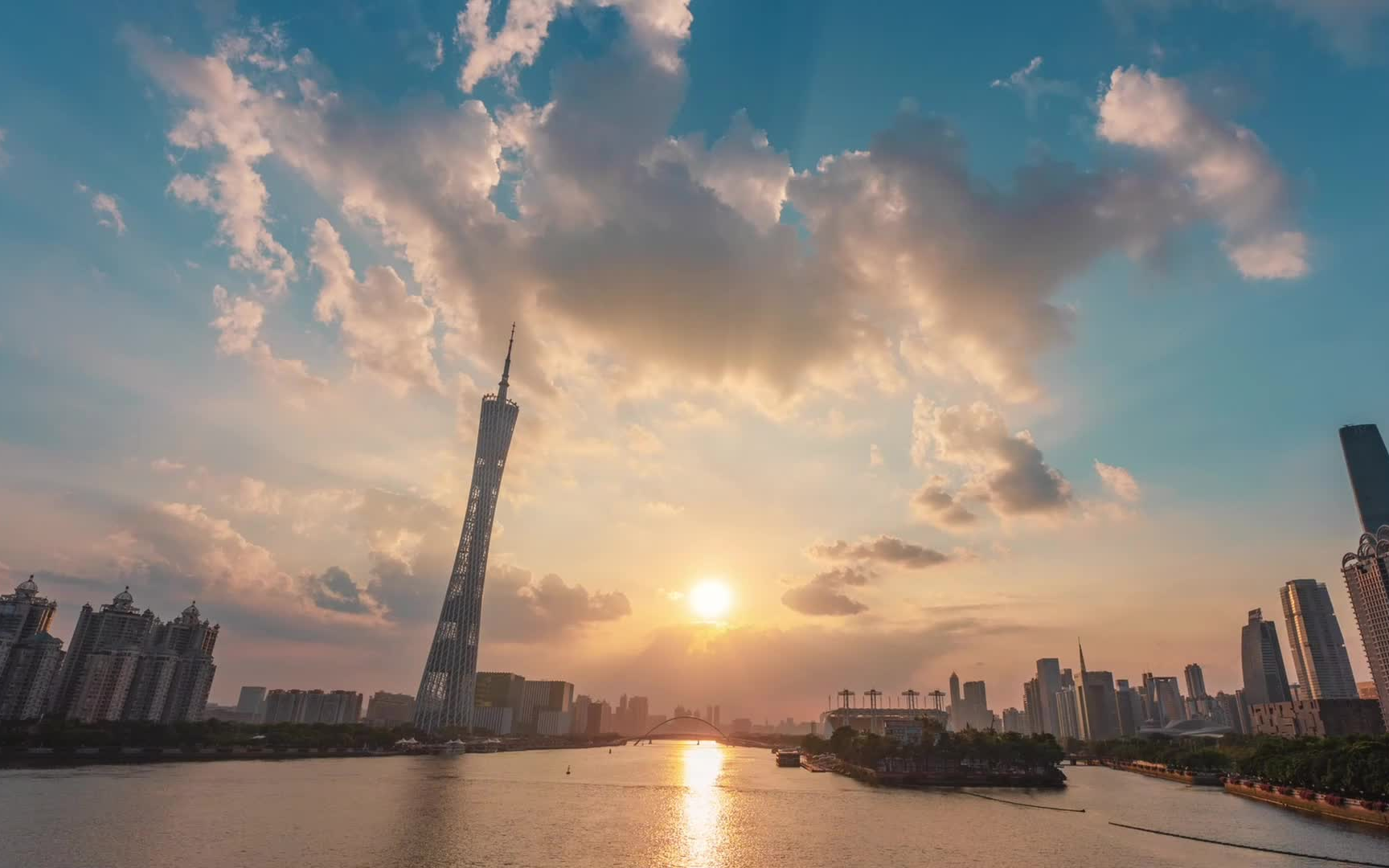 国庆广州塔延时摄影