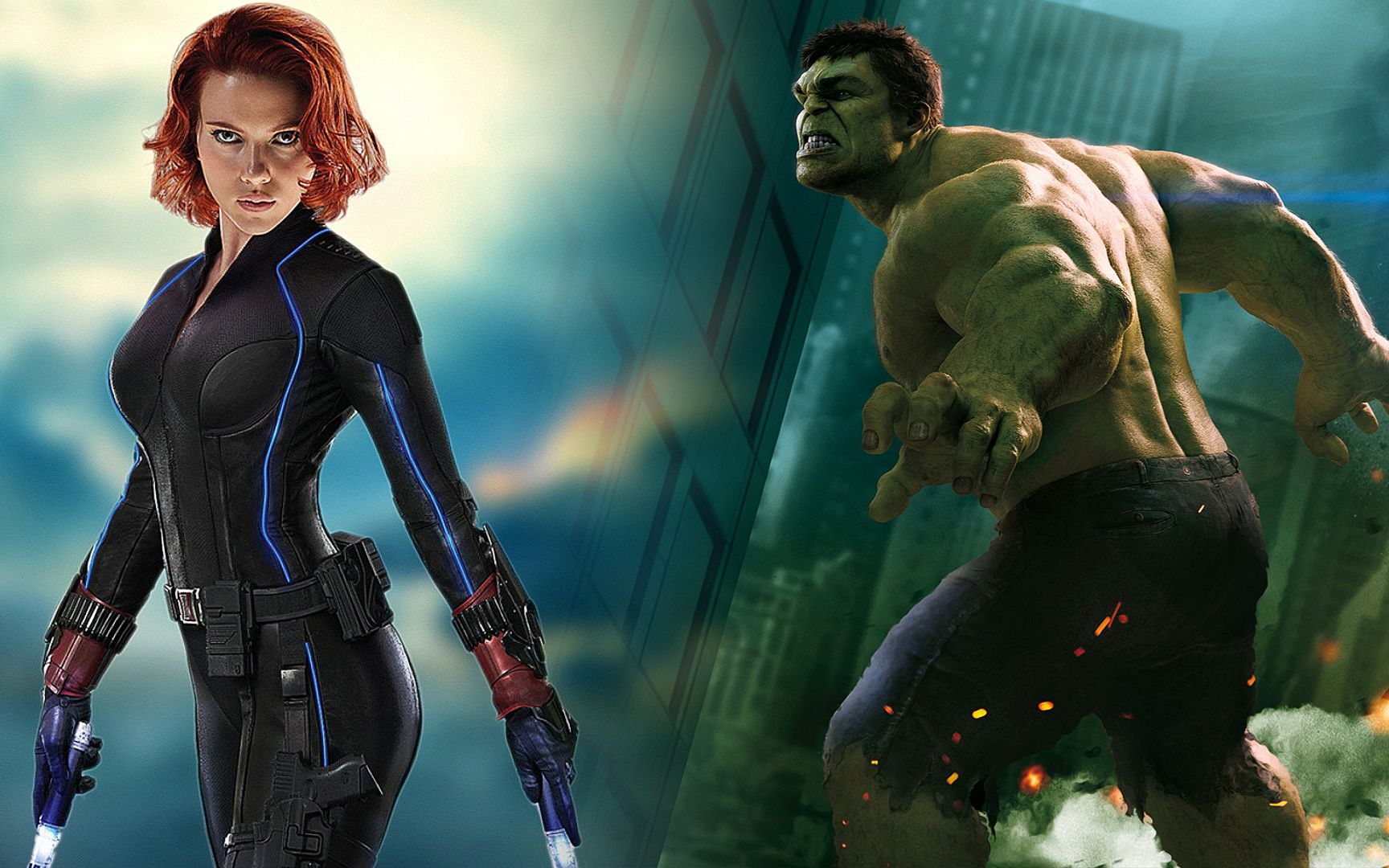 Black Widow, Scarlett Johansson, Redhead, Digital art, The Avengers ...