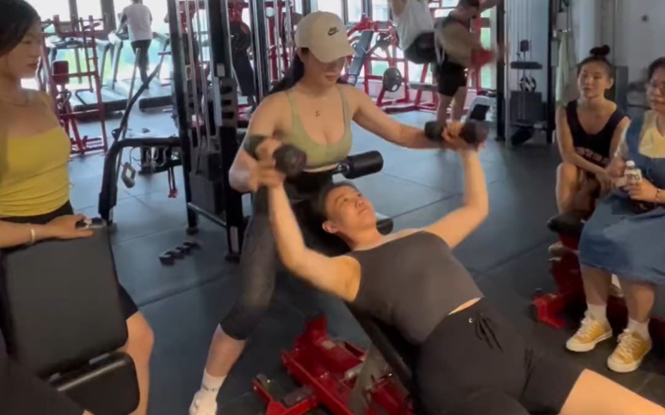 You need to build up your pecs in a bikini.
