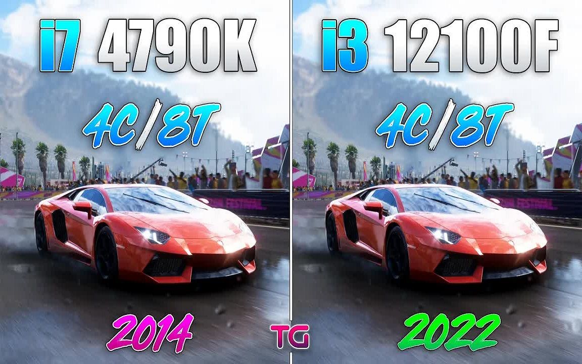 i3 12100F vs i7 4790K - 8年的差距