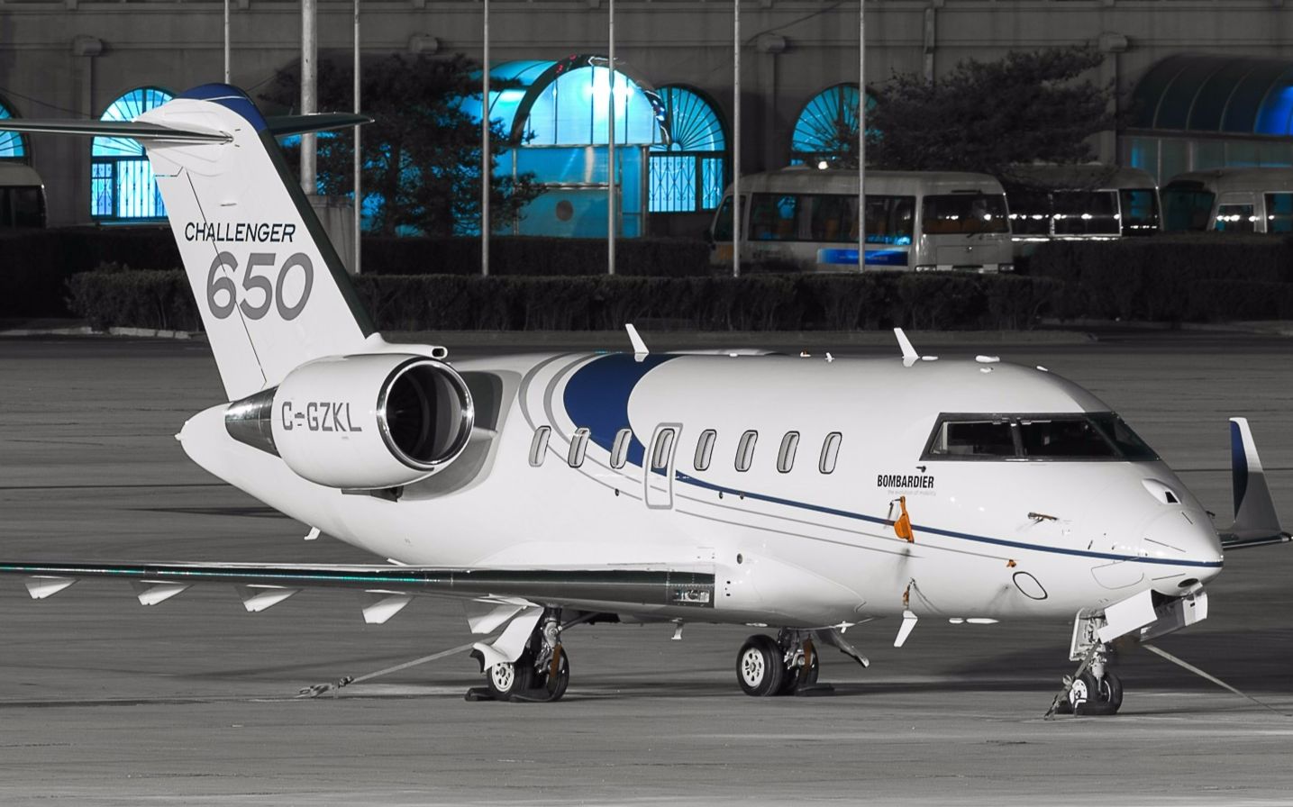 庞巴迪挑战者605公务机 challenger605 机场降落