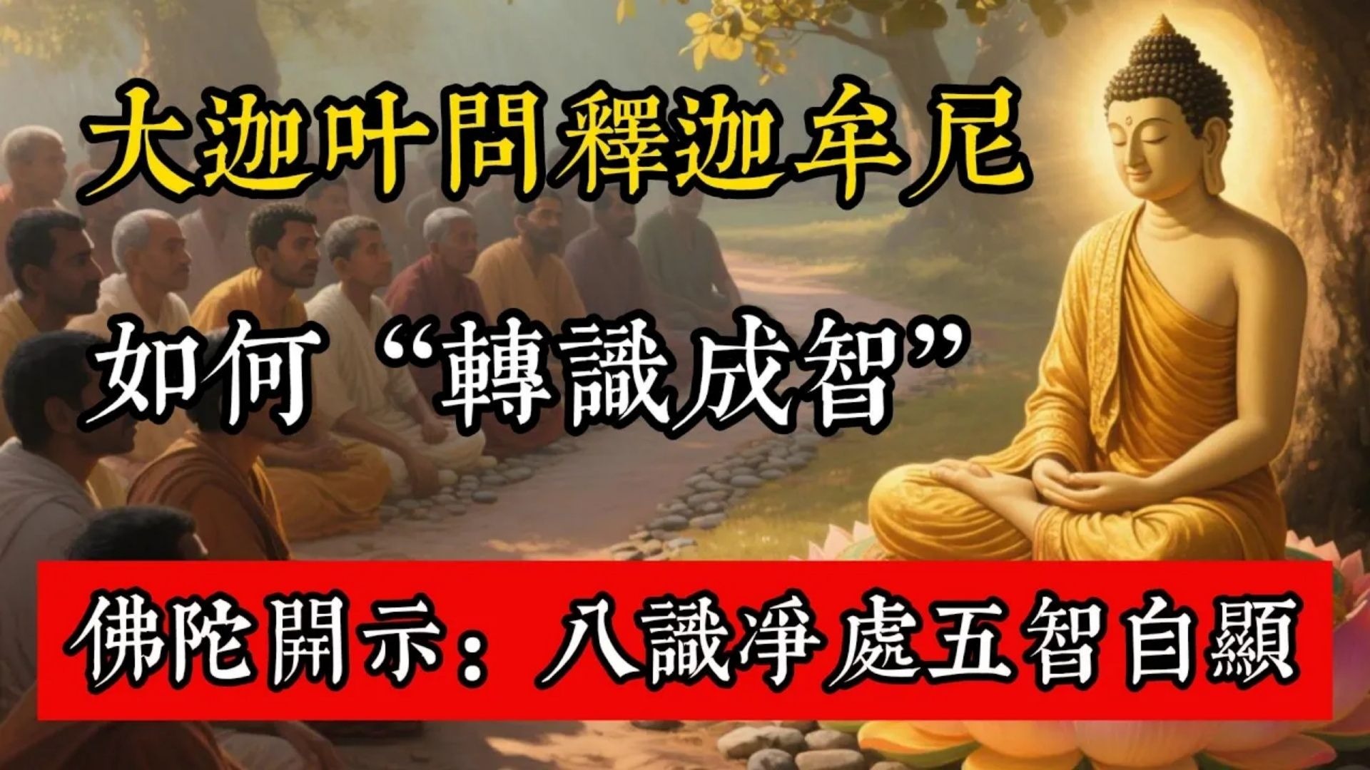 大迦葉問釋迦牟尼：如何“轉識成智”？佛陀開示：八識凈處五智自顯#佛教 #佛家 #佛法 #佛學知識 #佛學智慧 #修心修行 #佛教文化 #禪悟人生 #傳統文化