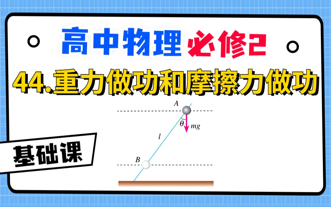 【高中物理必修2系统课】44.重力做功和摩擦力做功