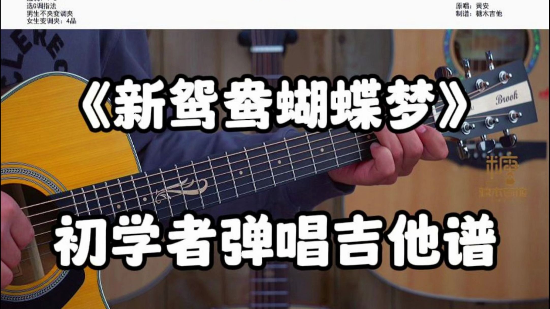 跨越三十年，旋律还是那么上头，一开口就是整个童年。新鸳鸯蝴蝶梦吉他弹唱