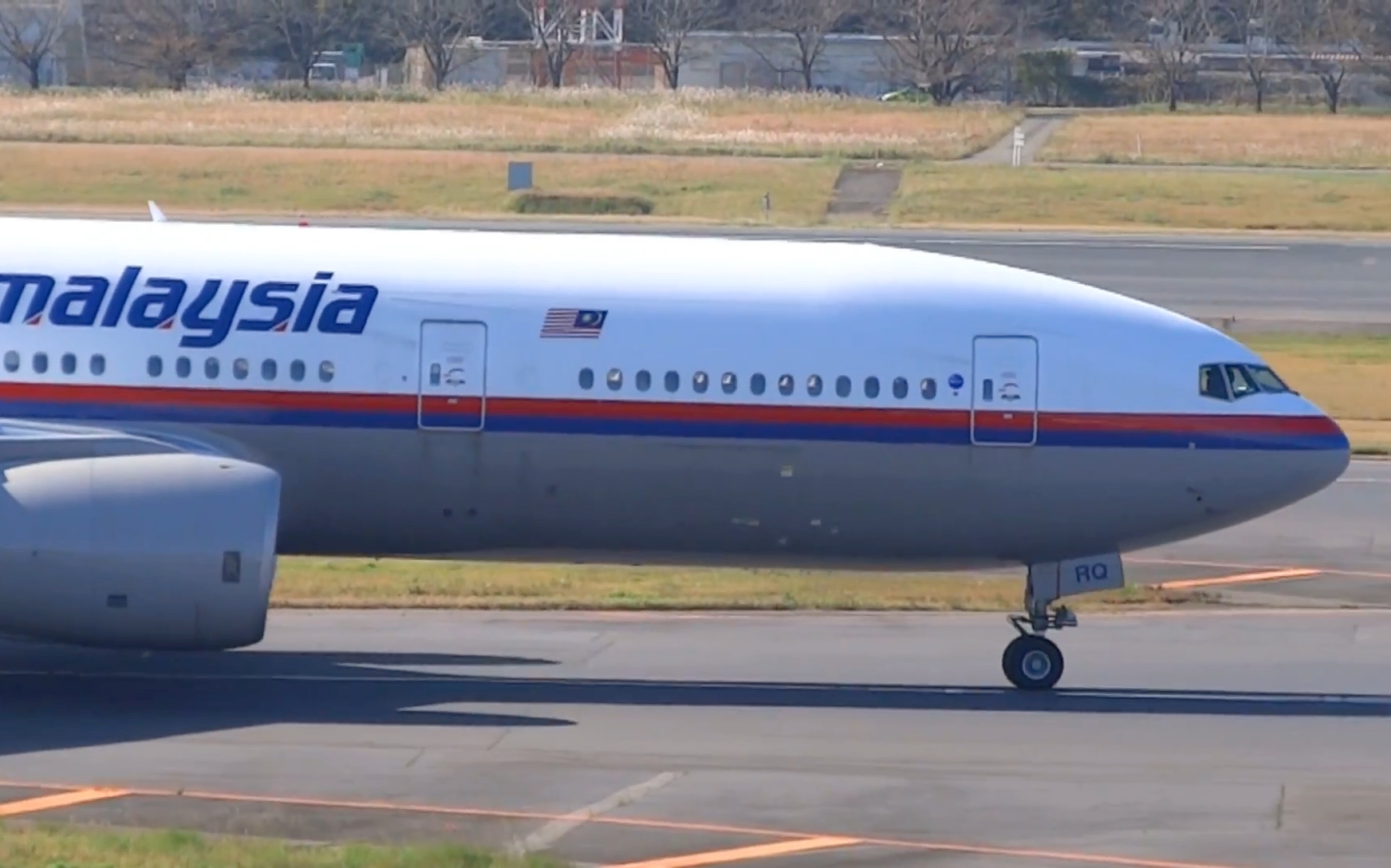 失踪的马航MH370事故机 (9M-MRO)波音777 在东京成田机场起飞
