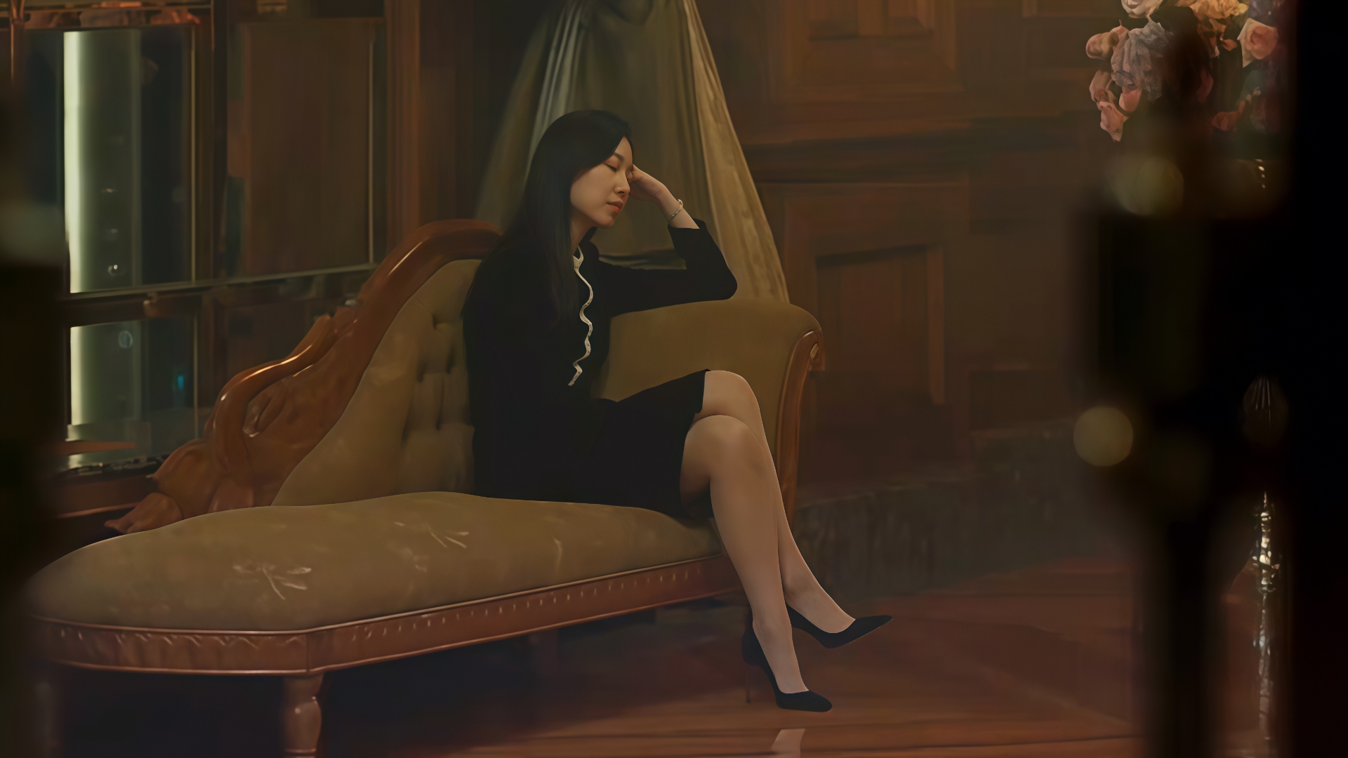 徐玄振：吴秀在的制服丝袜美腿，看呆了