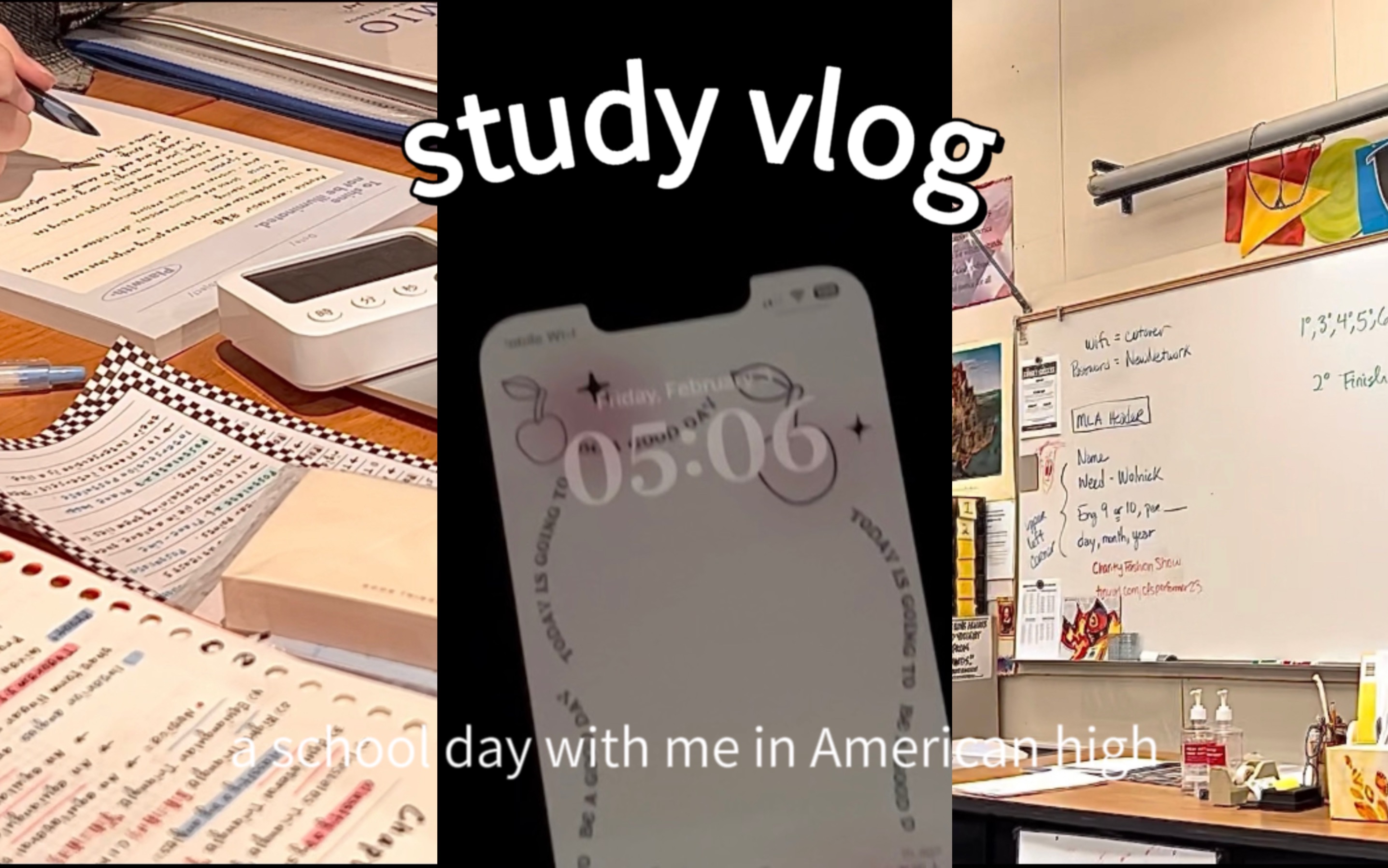 美国高中生//study vlog.5点起床·日常上学🎒