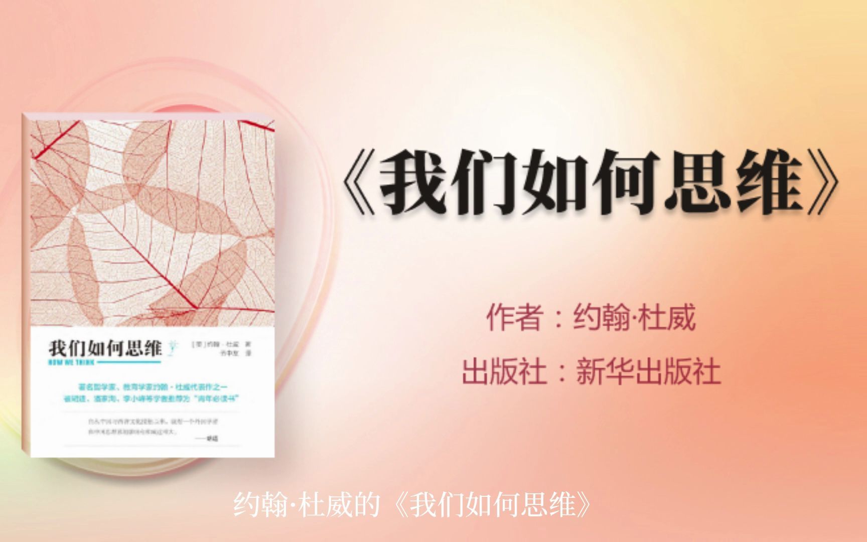 【每周一书】我们如何思维
