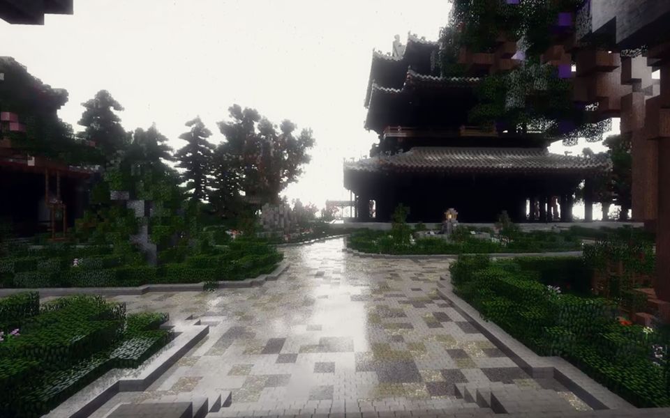 【我的世界】古建筑园林-痛苦的回忆-意境中式建筑-极致高配光影