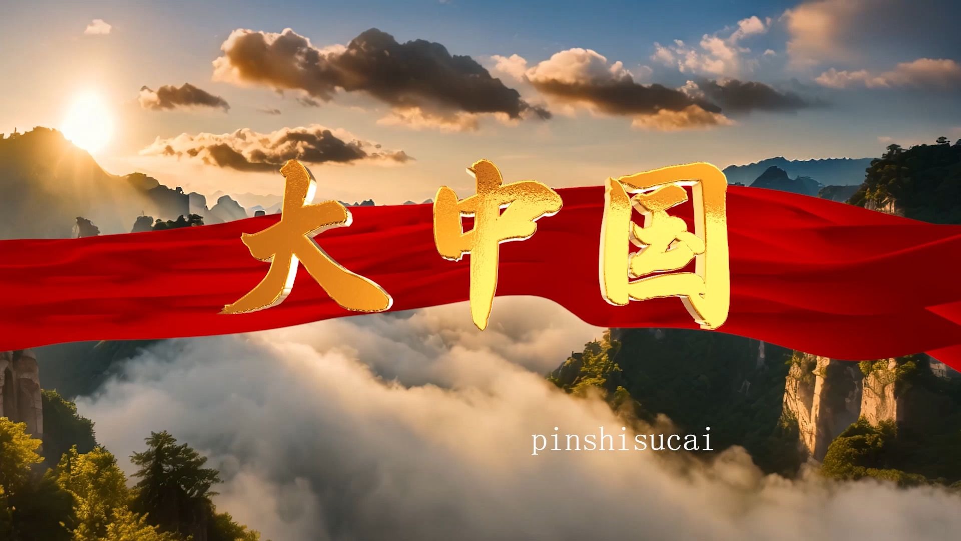 大中国 李如意歌曲伴奏童声版爱国舞蹈演出晚会led大屏幕背景视频