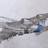 A380客机简笔画手绘 六年级小学生