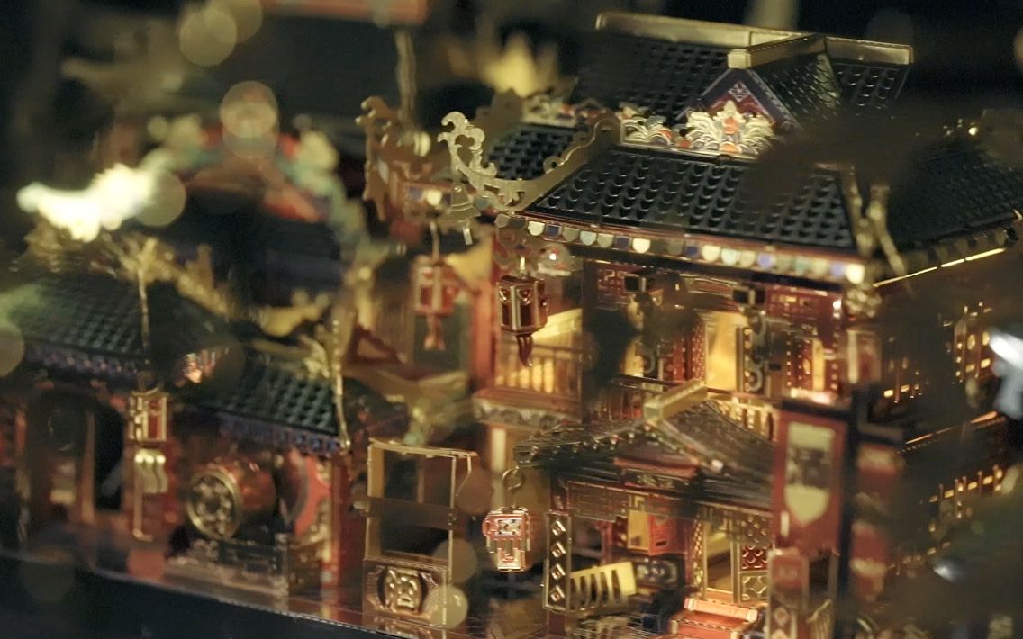 【金属模型】艺模中华街系列～聚宝阁、醉霄楼、精武门、万年台合集拼装，每一座建筑都是一个故事