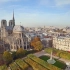 巴黎圣母院鸟瞰航拍视频素材
