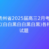 贵州省2025届高三2月考试(白白黑白白黑白黑)各科试题