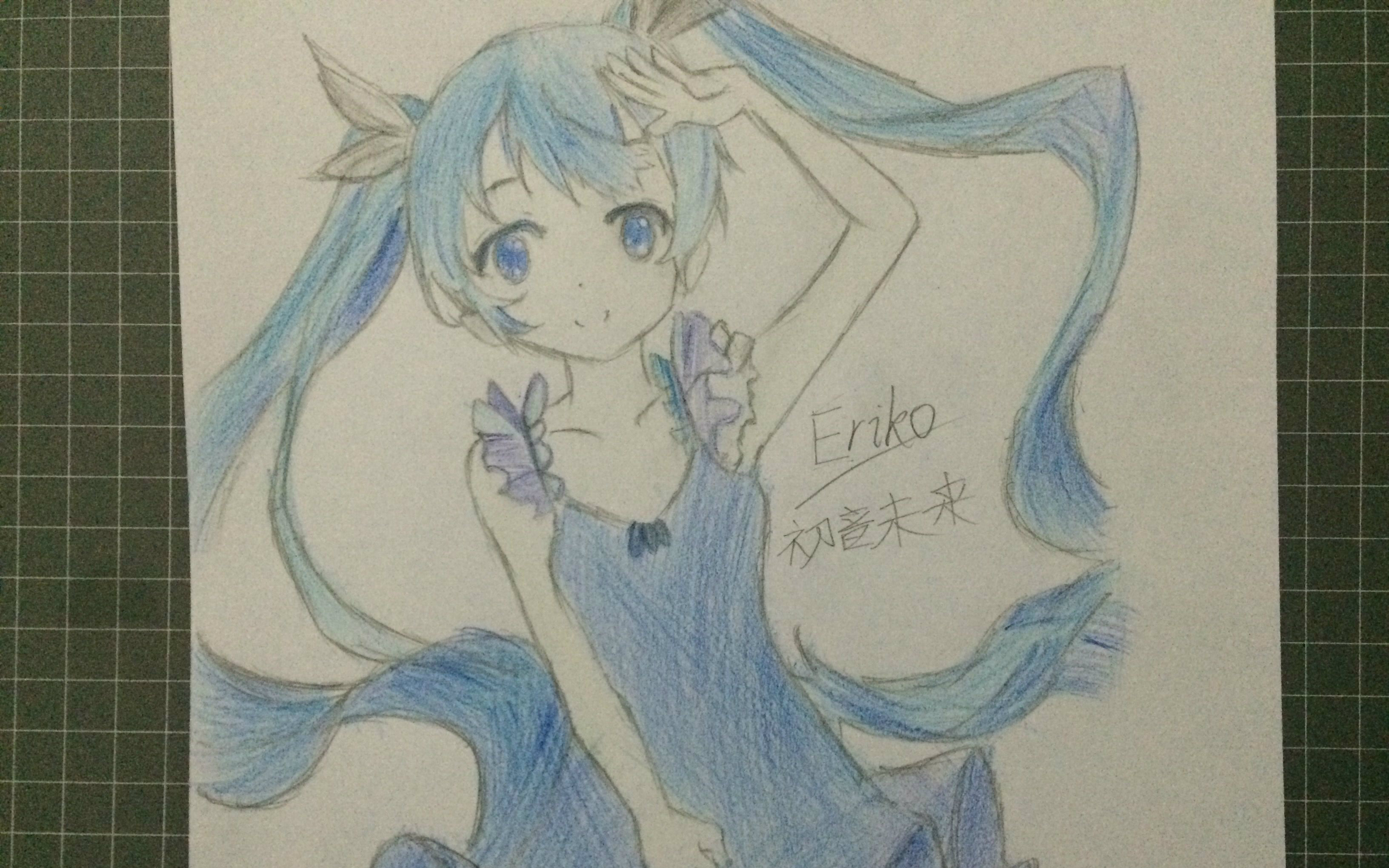 彩绘初音未来深海少女