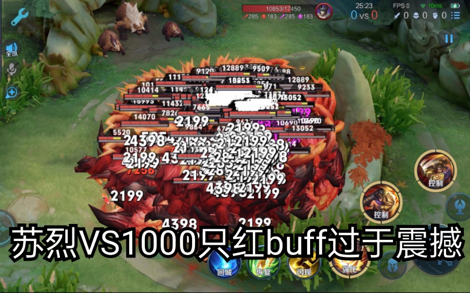 核弹流苏烈VS1000只红buff能瞬间秒光吗？