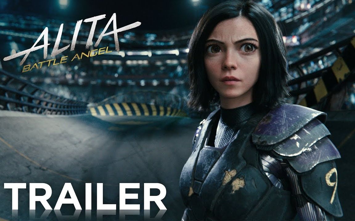 2019科幻电影《阿丽塔,战斗天使》预告3支4k转,大眼机甲萌妹_alita